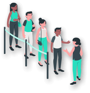 Fila de pessoas
